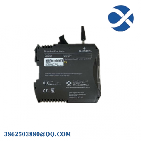 EMERSON KJ1710X1-BA1: Single Port Fiber Switch for Industrial Control Systems