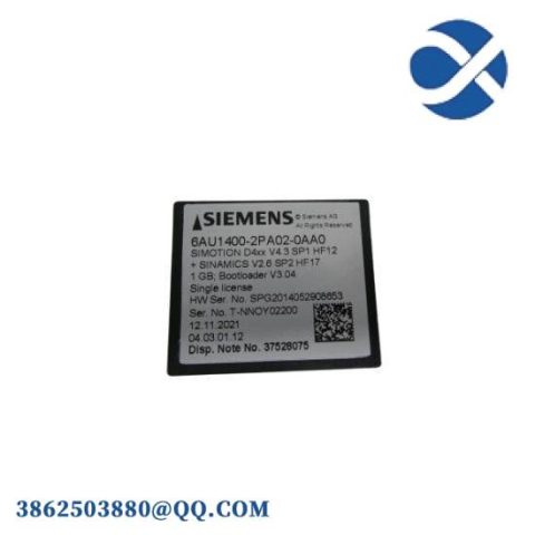 Siemens 6AU1400-2PA02-0AA0 Flash Card for Industrial Control Systems