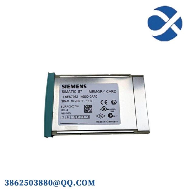 SIEMENS 6ES7952-1AS00-0AA0 Memory RAM Card for Industrial Control, Compact Design, High Performance