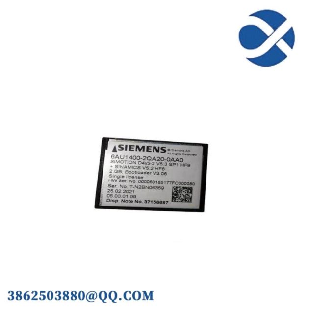 SIEMENS 6AU1400-2QA20-0AA0 Compact Flash Card: Reliable Data Storage for Industrial Automation