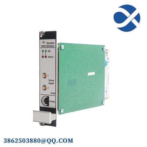 EMERSON A6140 Dual Channel Vibration Monitoring Module, designed for industrial machinery health monitoring